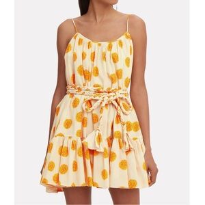 RHODE RESORT NALLA MINI DRESS MARIGOLD SMALL FLORAL